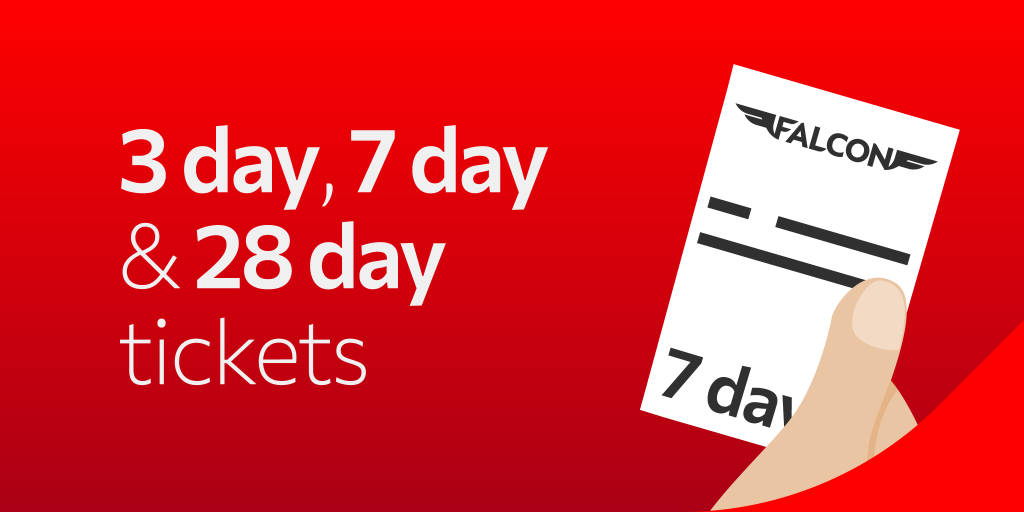 3 day, 7 day & 28 day tickets